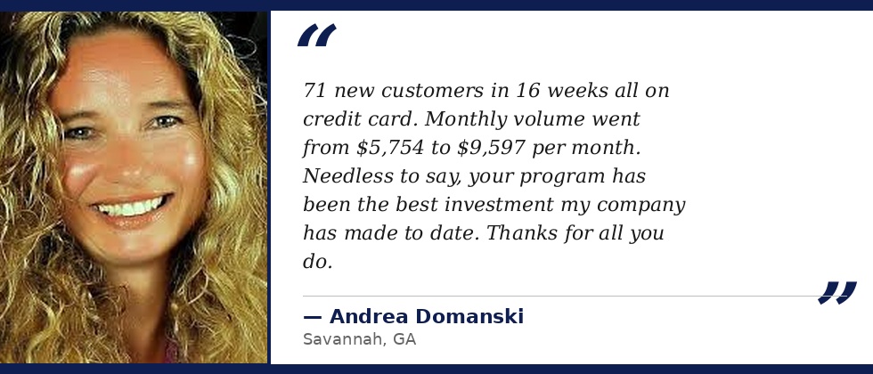 Testimonial from Andrea Domanski - Savannah, GA