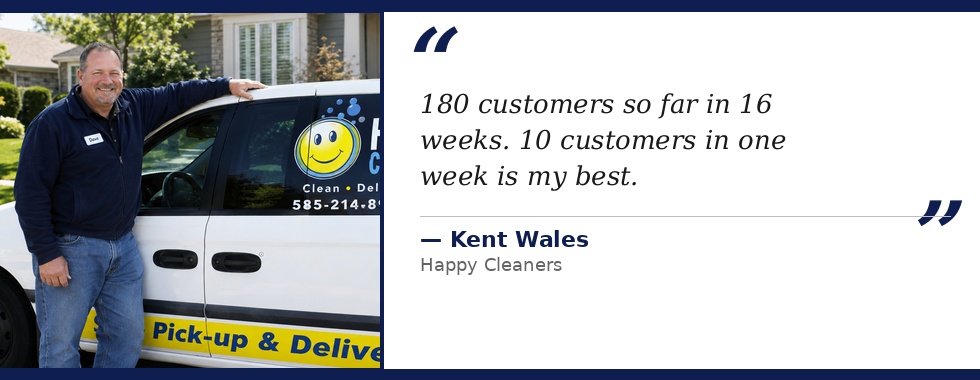Testimonial from Kent Wales - Happy Cleaners