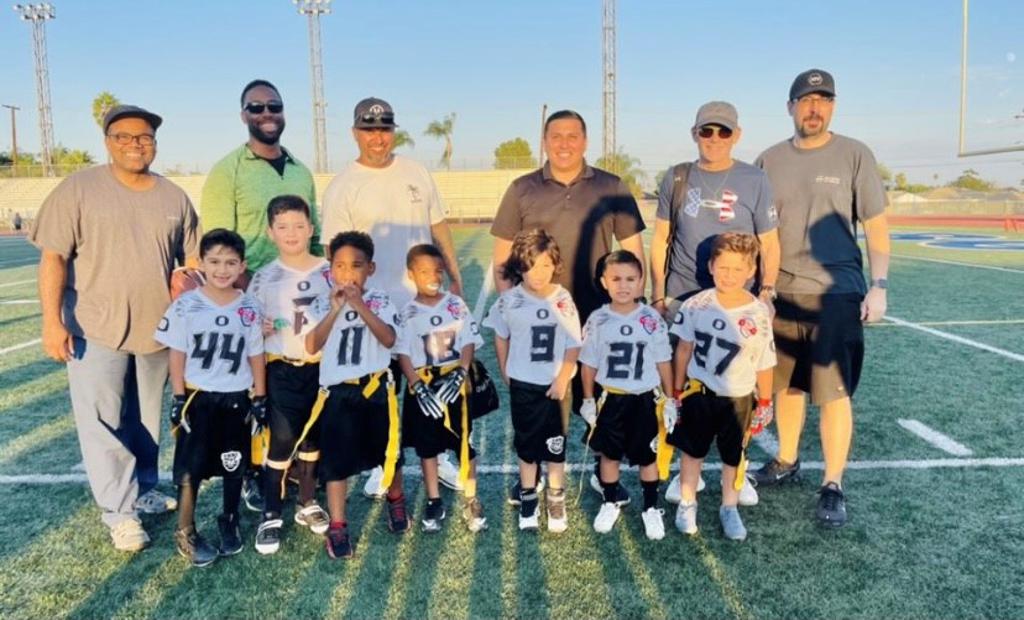 Continuous Flag Football Action and Flag Pulling