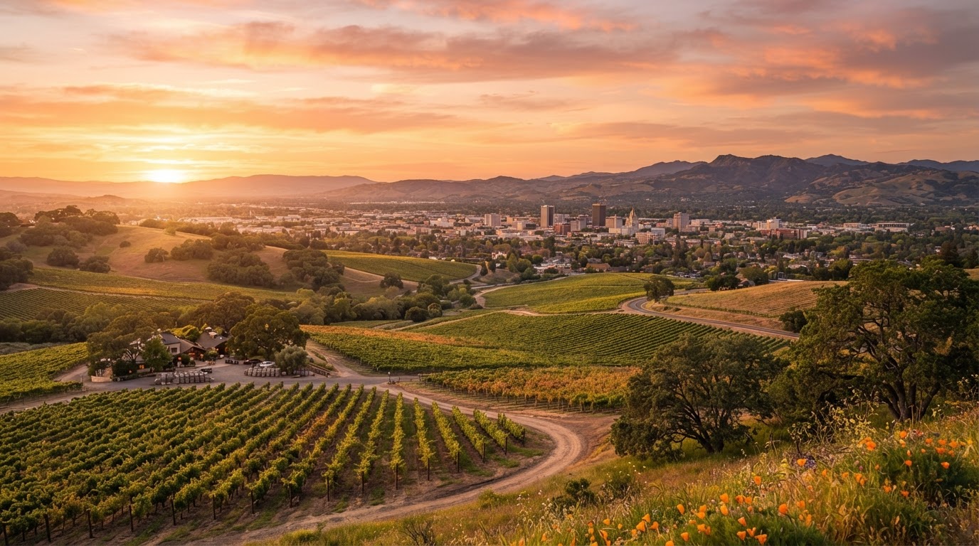 Santa Rosa, California cityscape