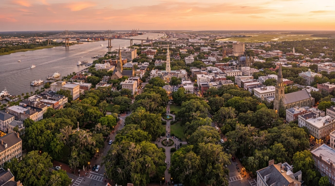 Savannah, Georgia cityscape