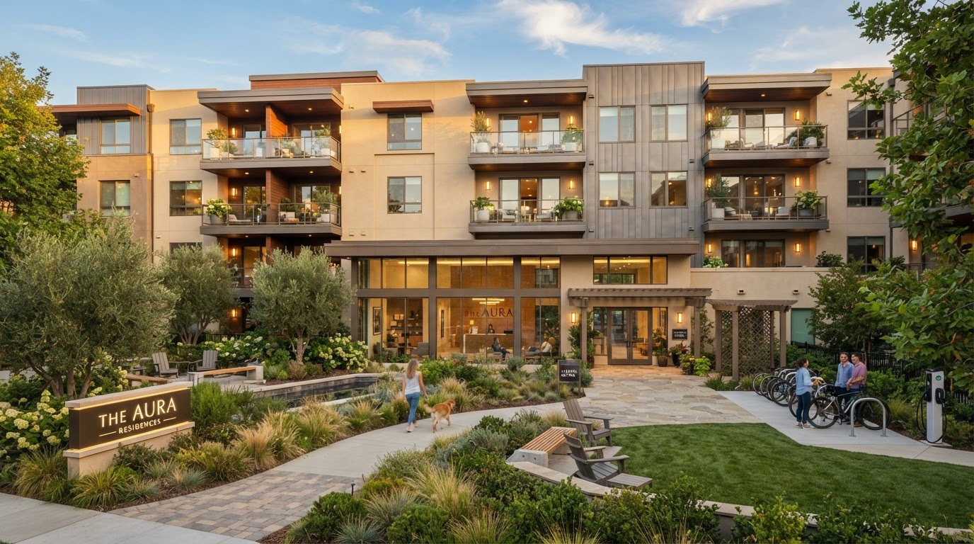 Property Management & Apartment Experience — demonstration concept poster