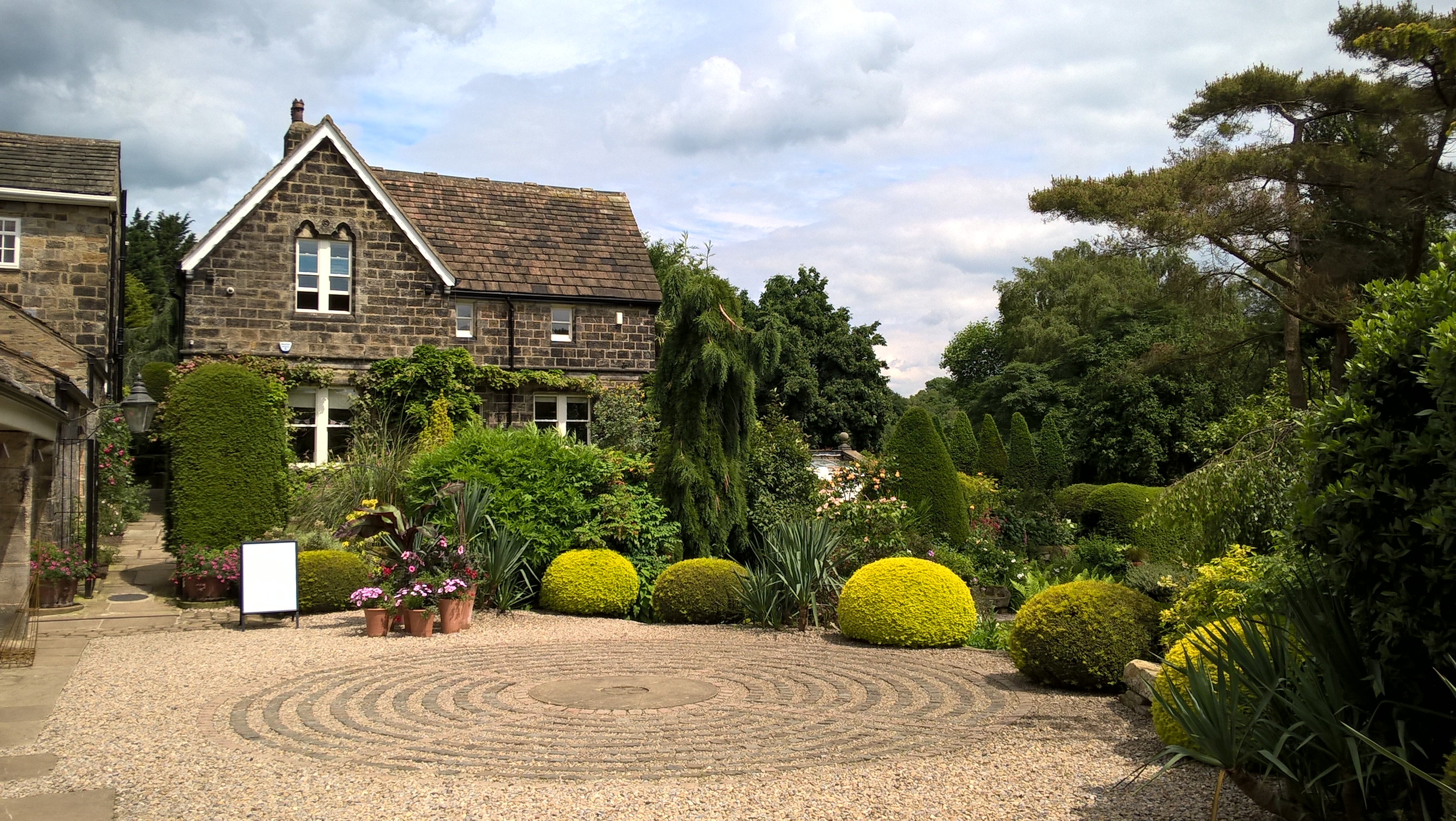 York Gate Garden entrance and historic stone architecture in Adel, Leeds