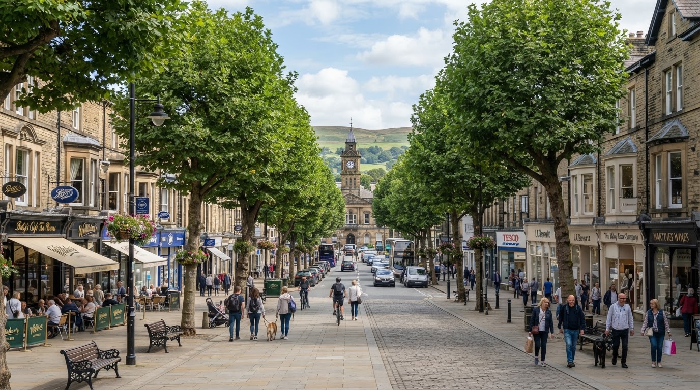 The Grove boulevard in Ilkley town centre, West Yorkshire