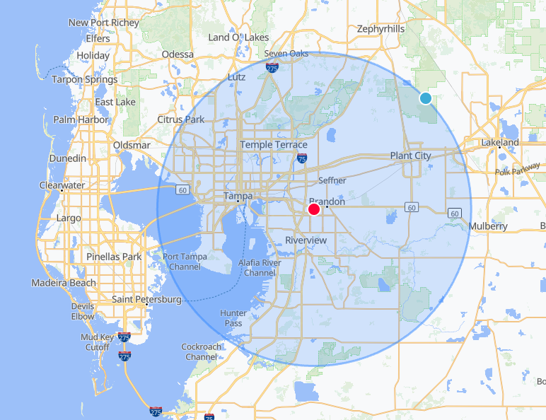 New City Construction Corporation Tampa service area map