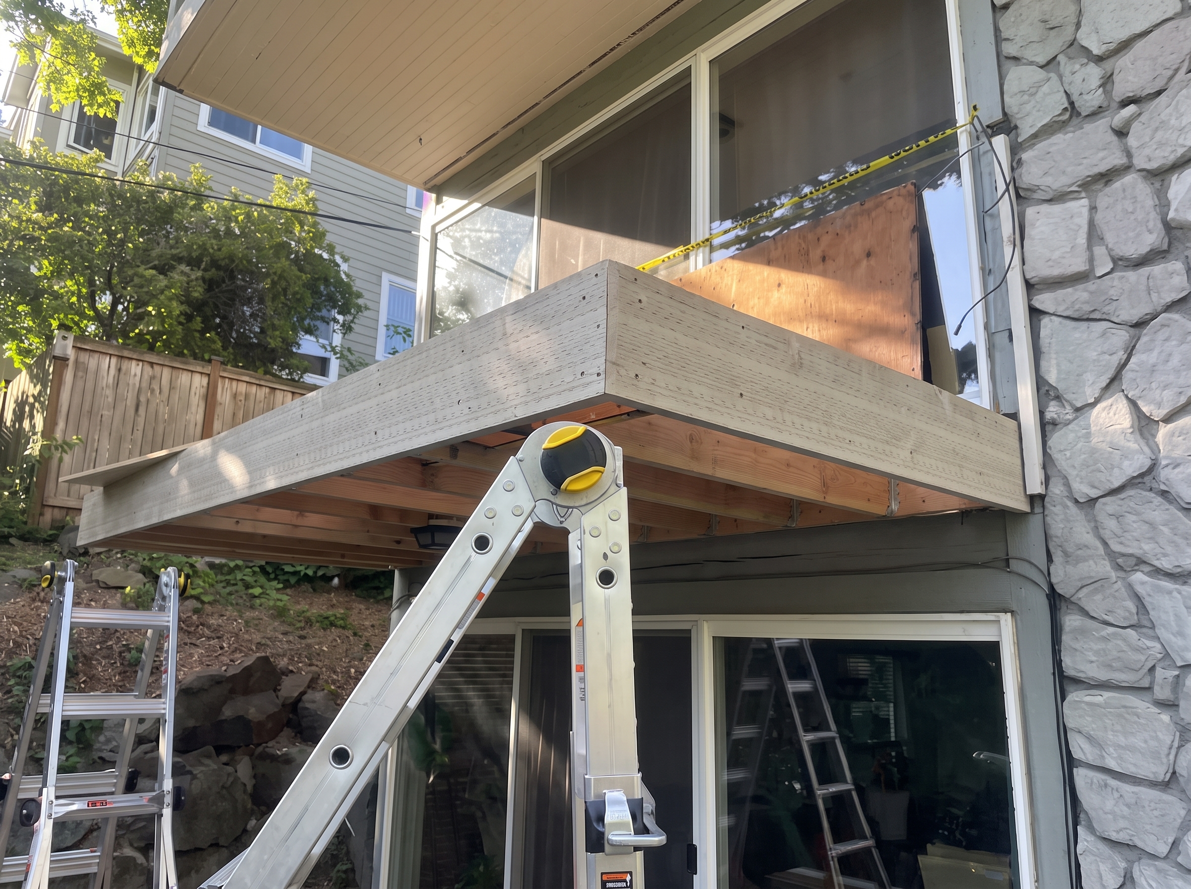 Second-Story Cantilever Deck Rot Repair & Reframing - After