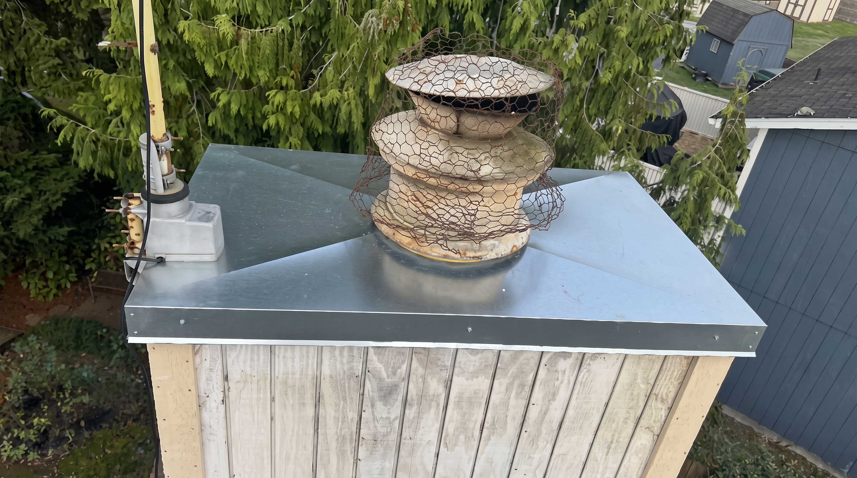 Chimney Chase Siding & Flashing Rot Repair - After