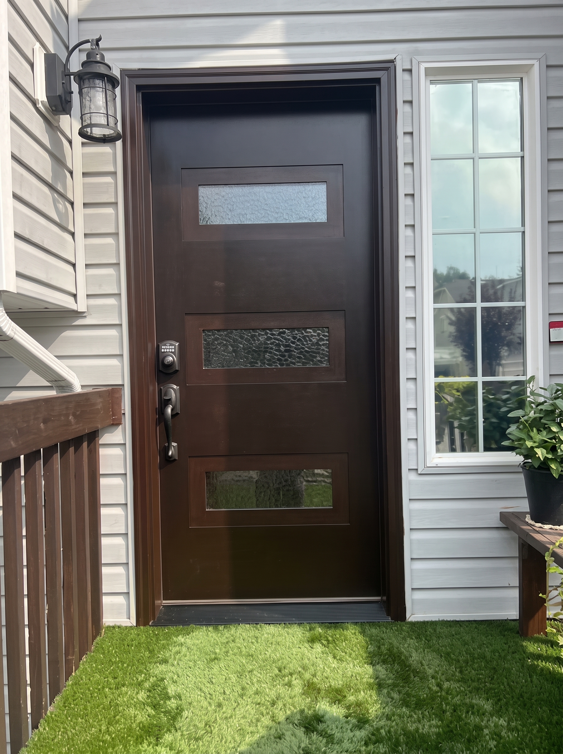 Modern Entry Door & Framing Installation - After