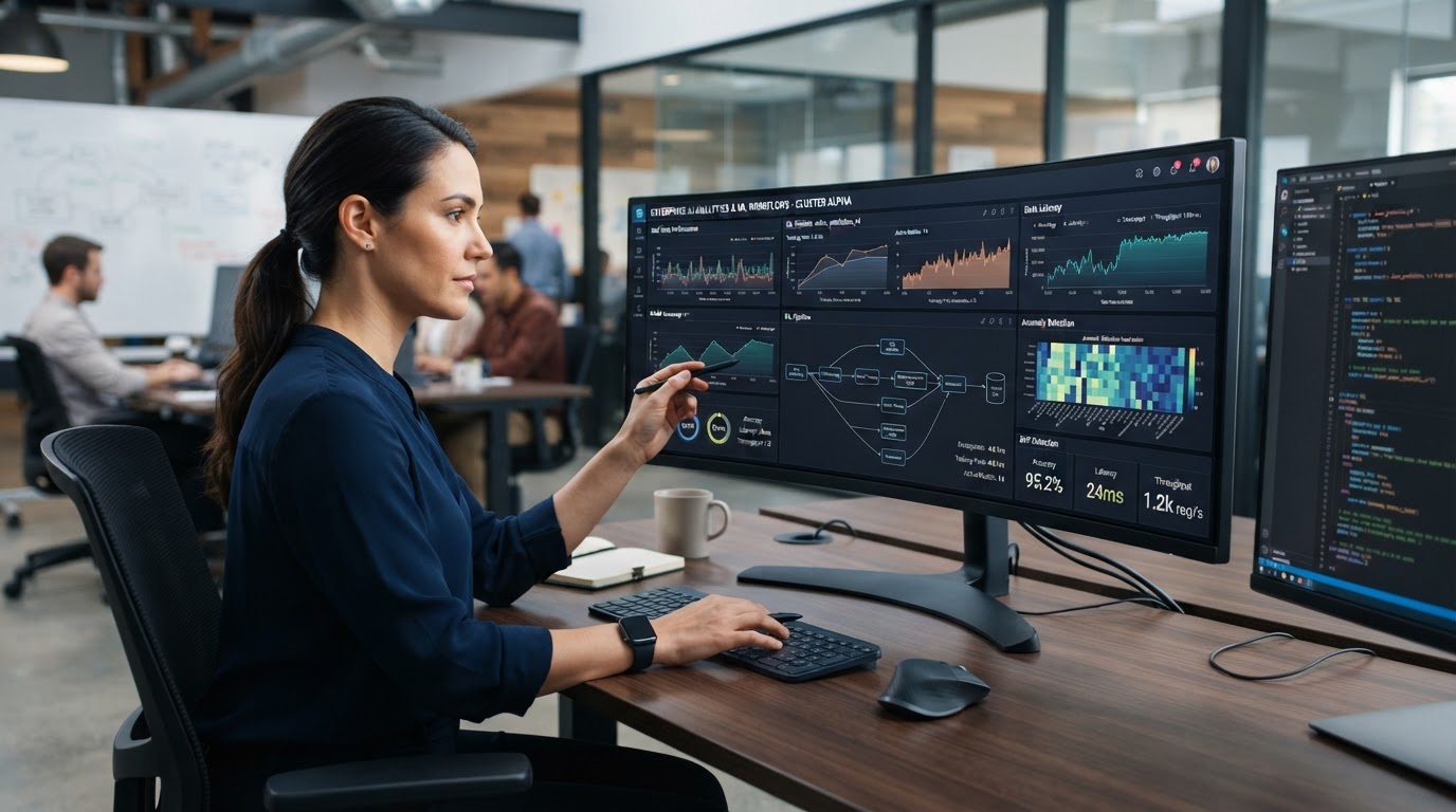 Enterprise AI analytics dashboard and automated workflow integration