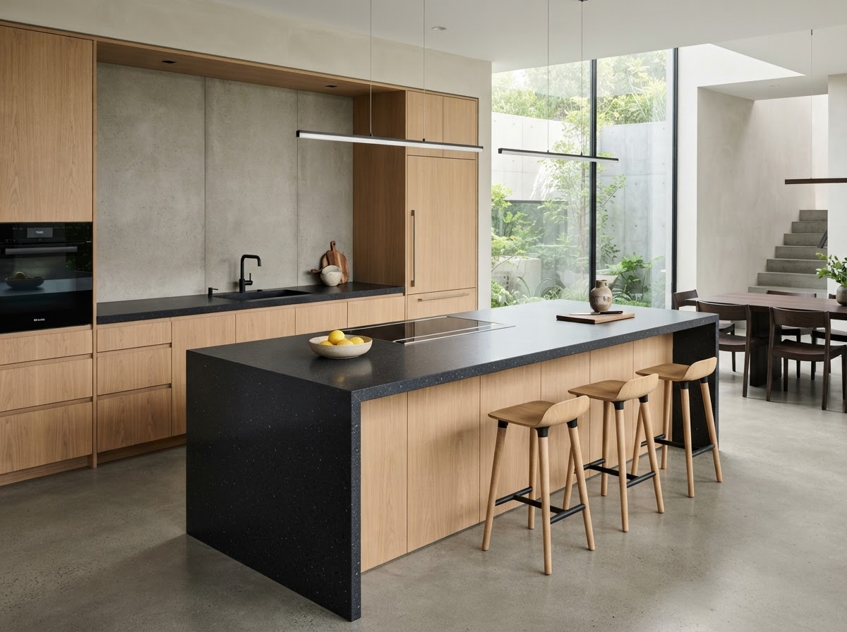 Concept: Charcoal Mineral Kitchen