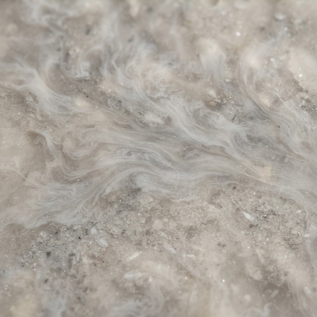 Front Range Fog macro detail showing surface texture and veining, Soft Stone design direction