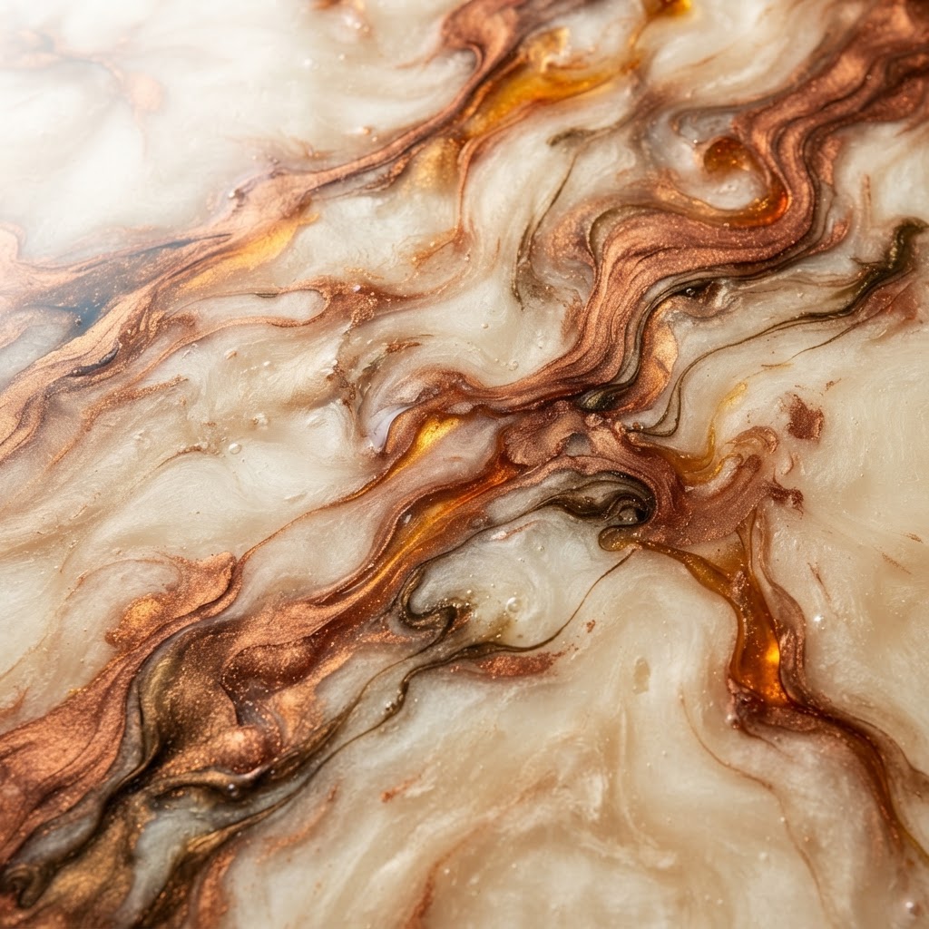 Copper Canyon macro detail showing surface texture and veining, Warm Mineral design direction