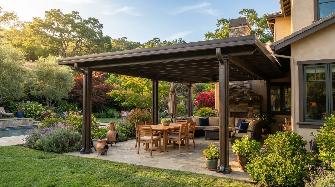 Patio cover installation for a Danville-area home
