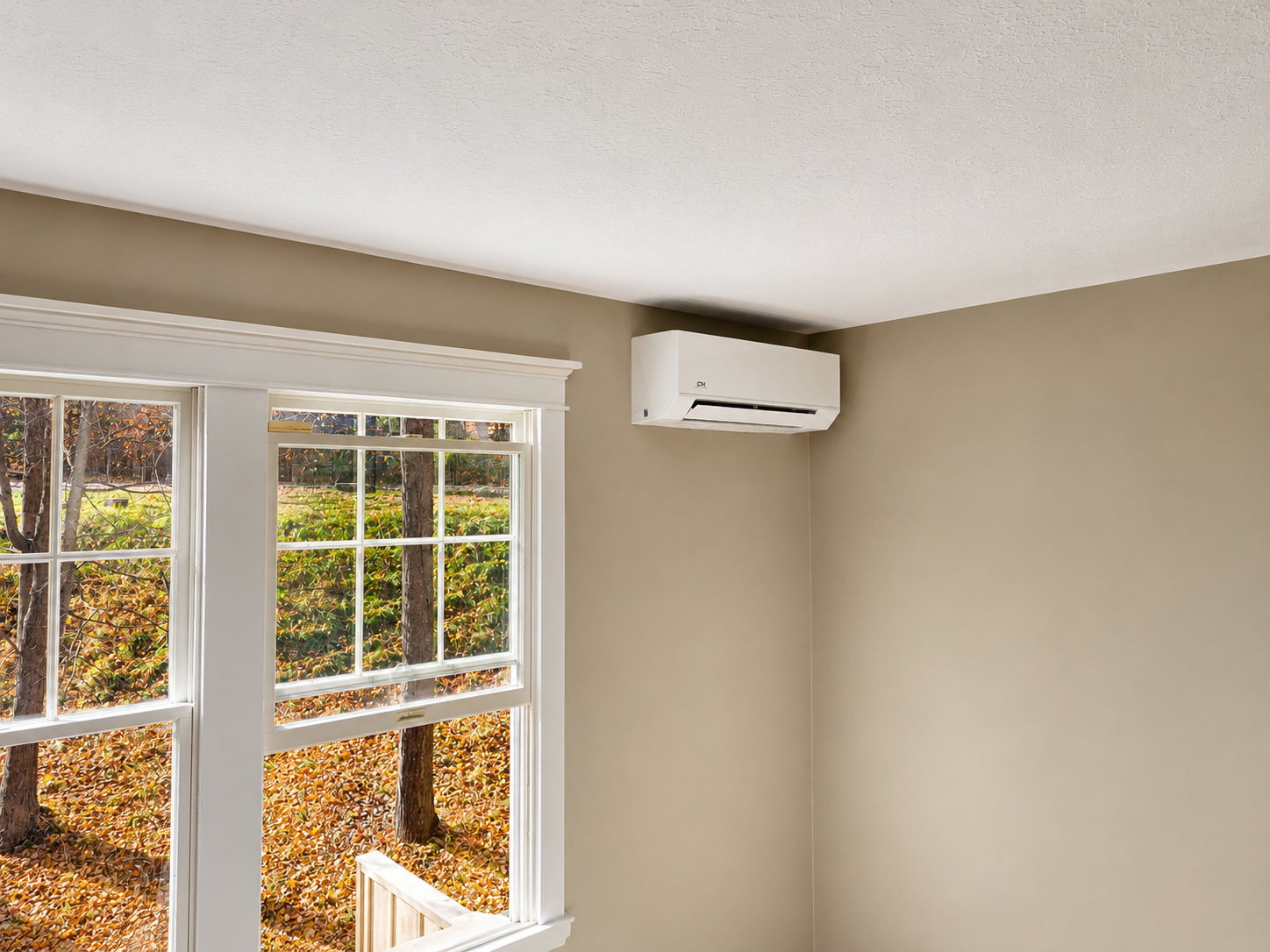 Clean Living Room Indoor Ductless Wall Unit