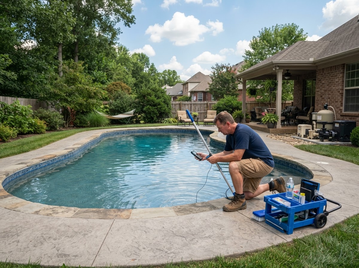 Professional residential pool service in Evansville Indiana