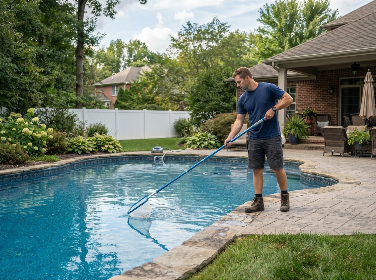 Residential pool cleaning service in Newburgh Indiana