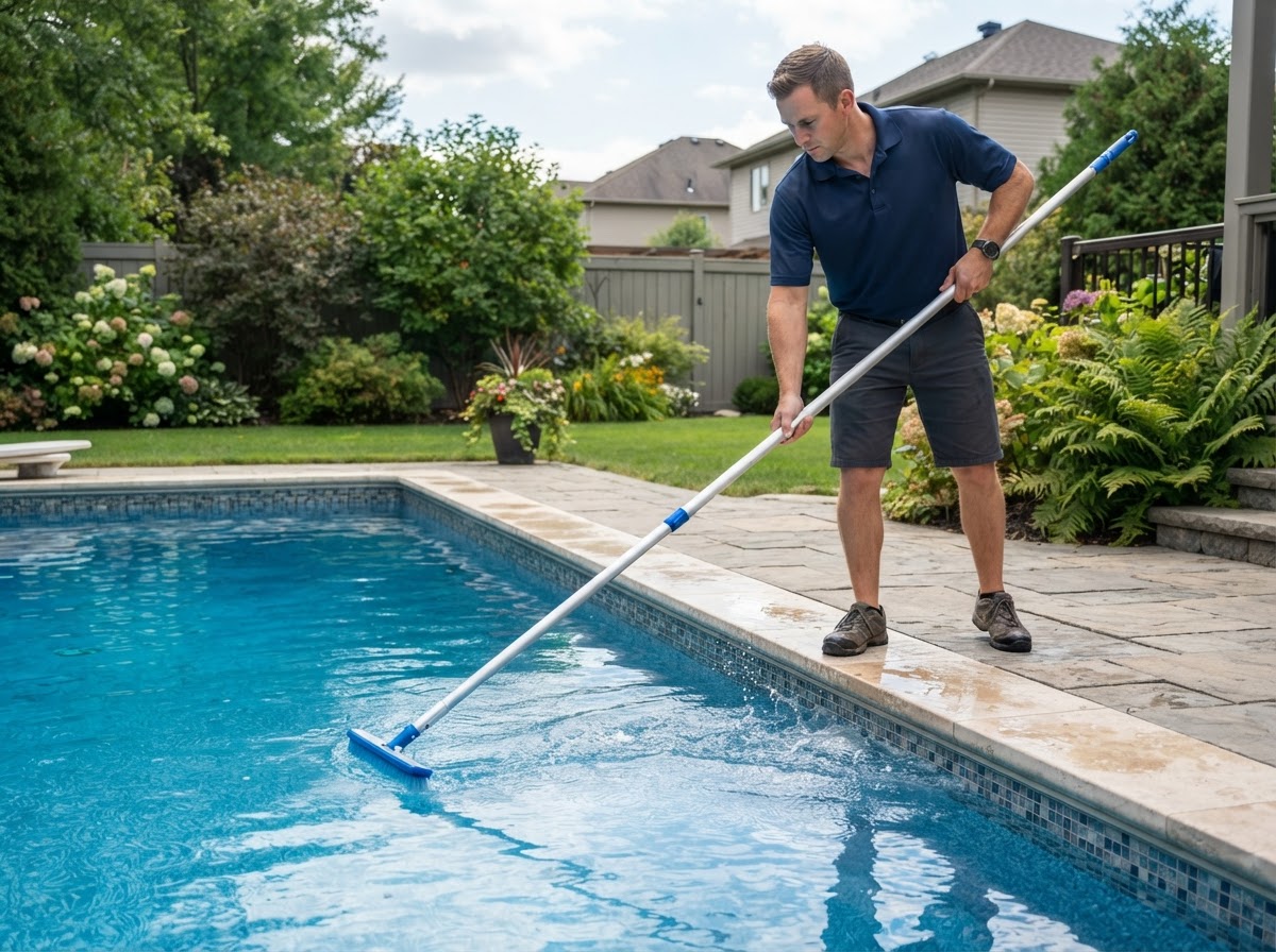 Professional residential pool cleaning and maintenance service