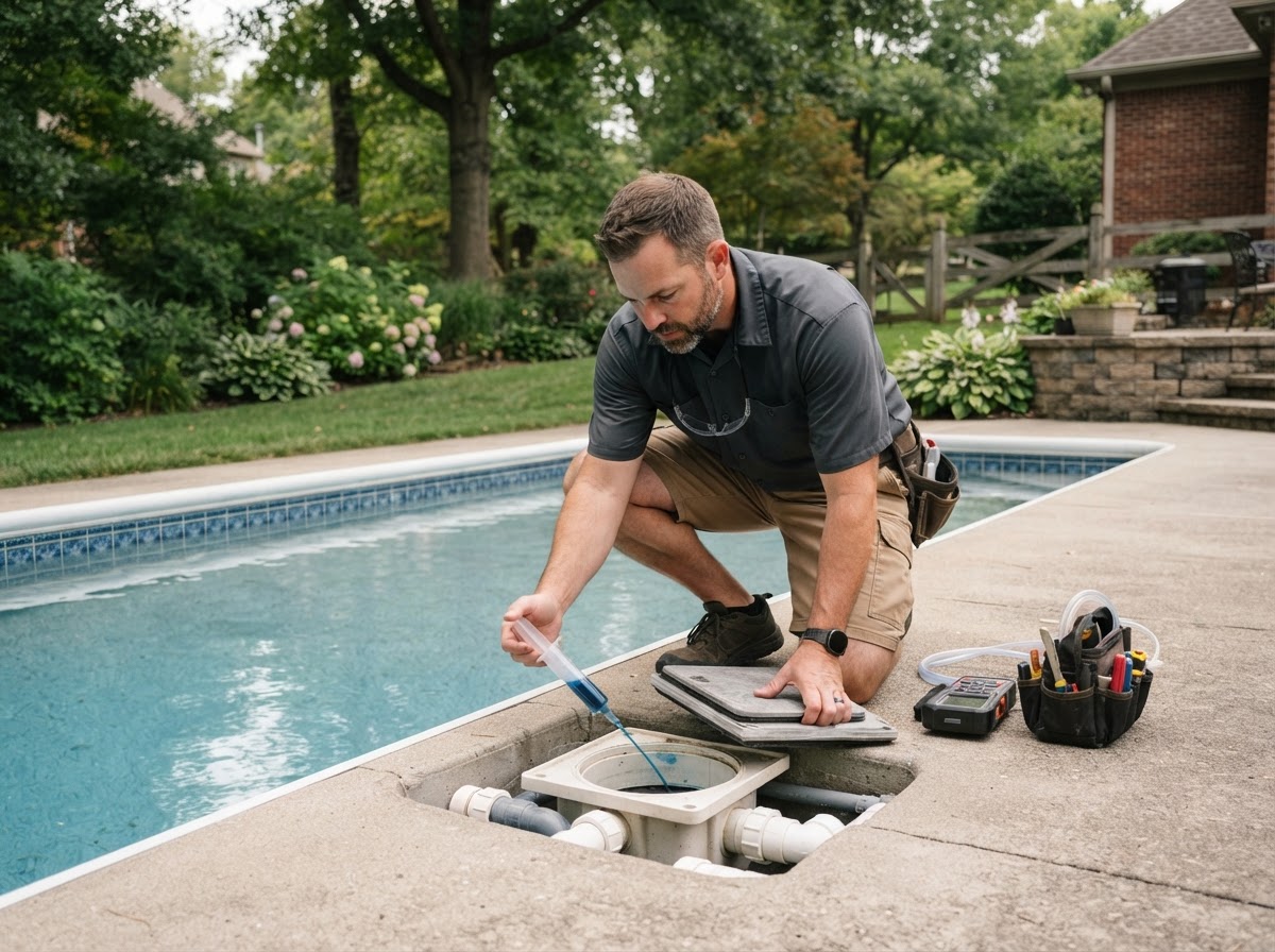 Professional pool leak detection in Henderson Kentucky