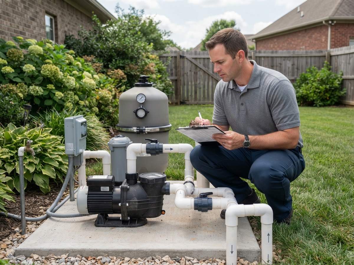 Professional pool pump filter and equipment installation service