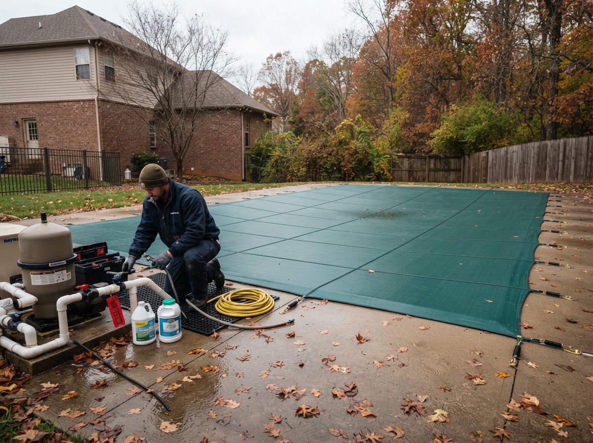 Residential pool opening closing and seasonal pool service