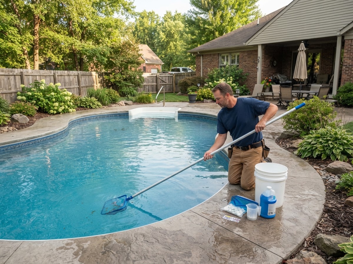 Residential swimming pool service for Evansville homeowners