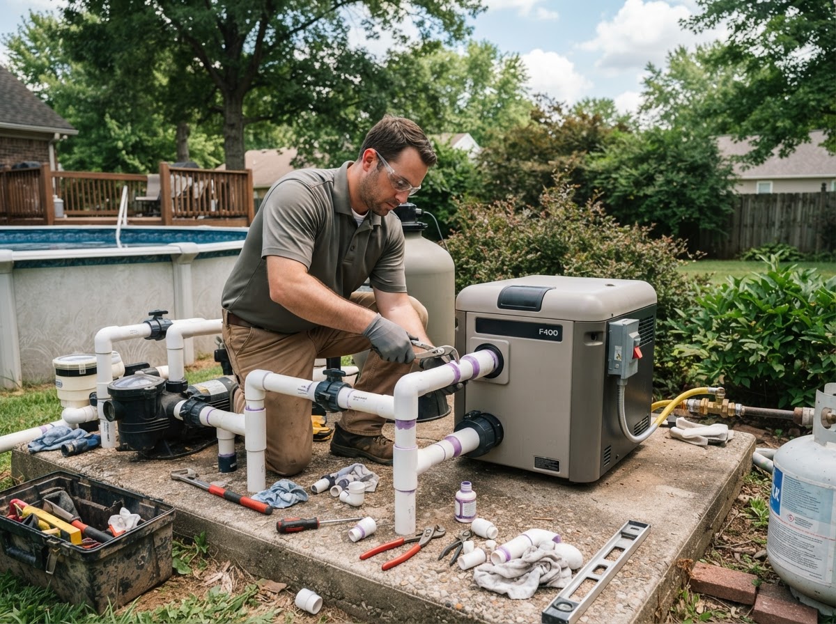 Pool heater installation service in Henderson Kentucky