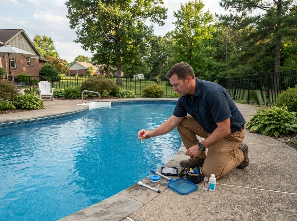 Professional residential pool service in Chandler Indiana