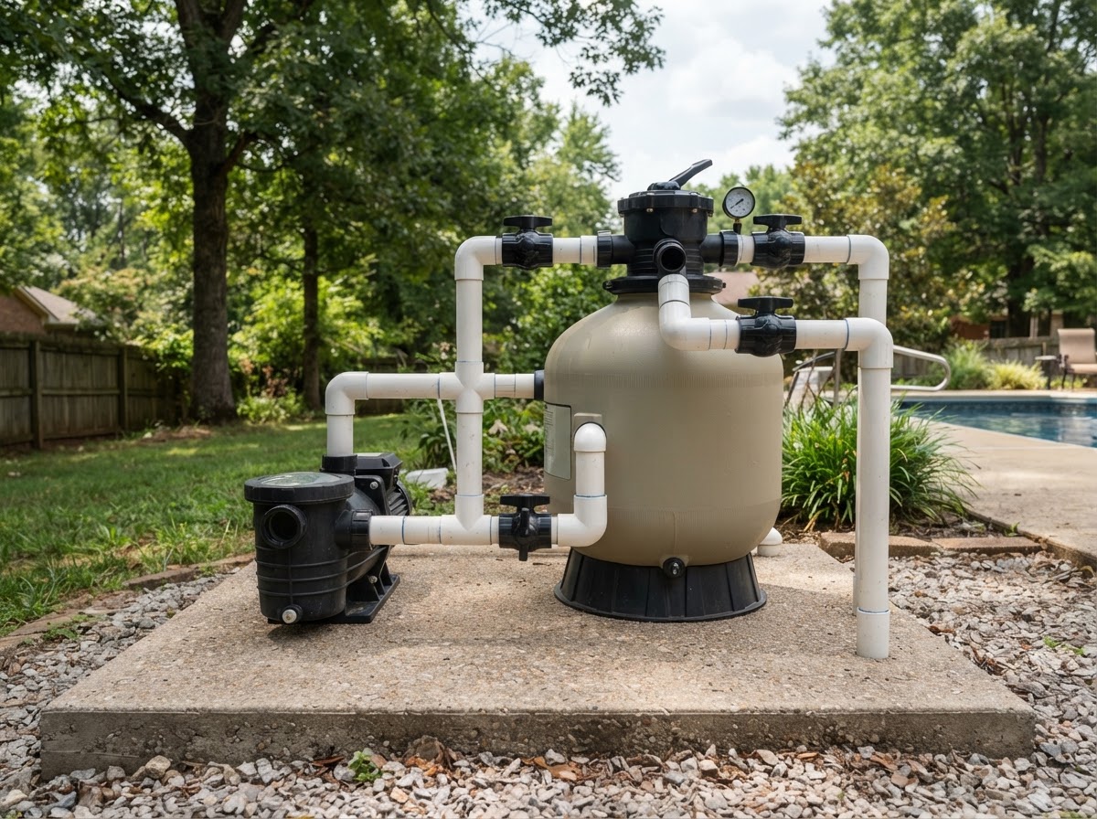 Residential pool filtration equipment installation and replacement