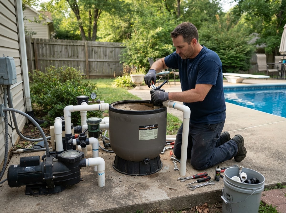 Pool filter replacement service in Henderson Kentucky