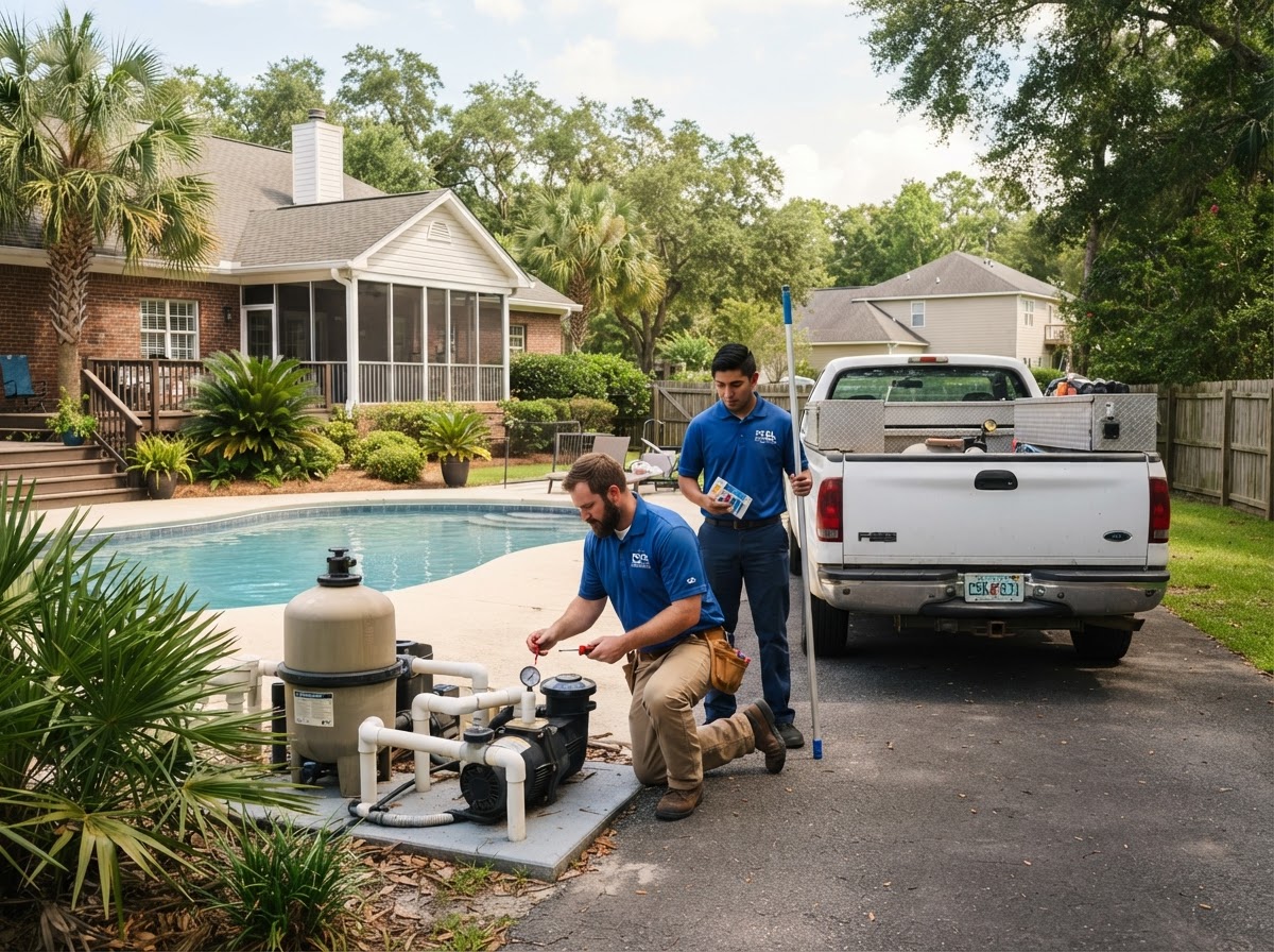 Pool opening and closing service for residential pools in Pooler GA