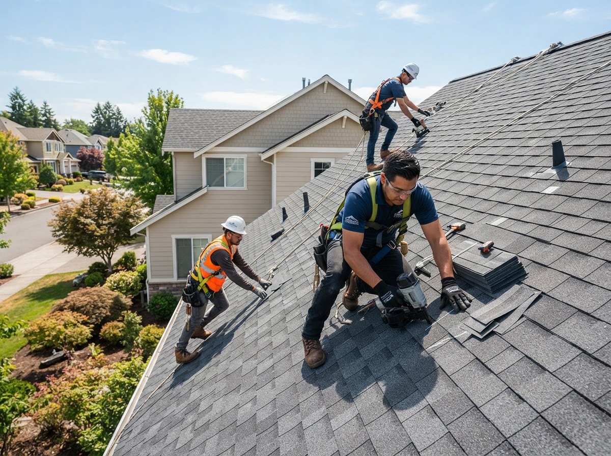 Roofing professional service business — website, CRM, and AI receptionist system by Benchmark Blueprint