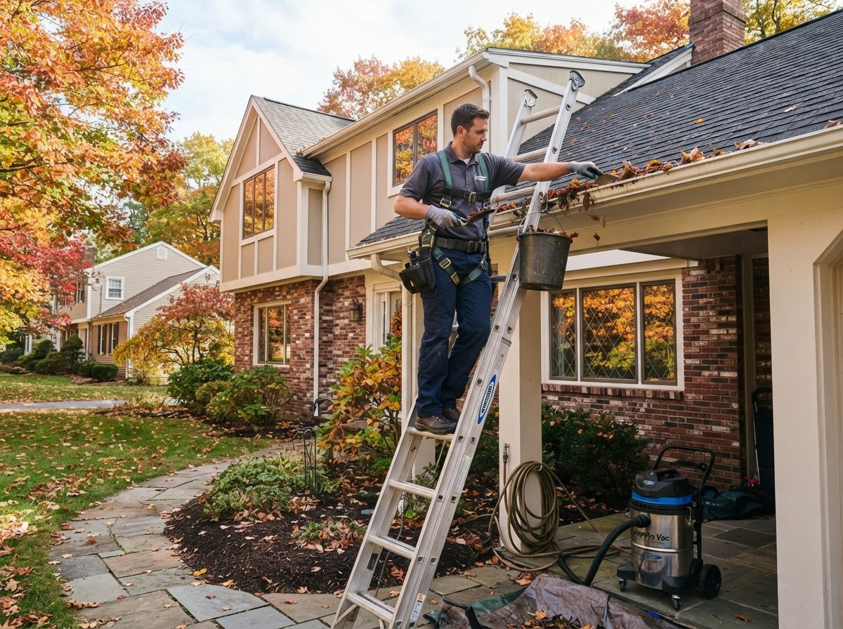 Gutter Services professional service business — website, CRM, and AI receptionist system by Benchmark Blueprint