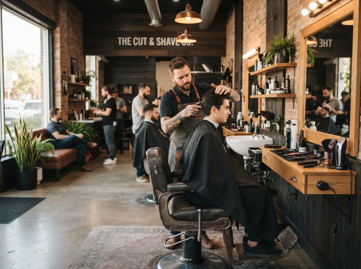 Barber Shops professional service business — website, CRM, and AI receptionist system by Benchmark Blueprint
