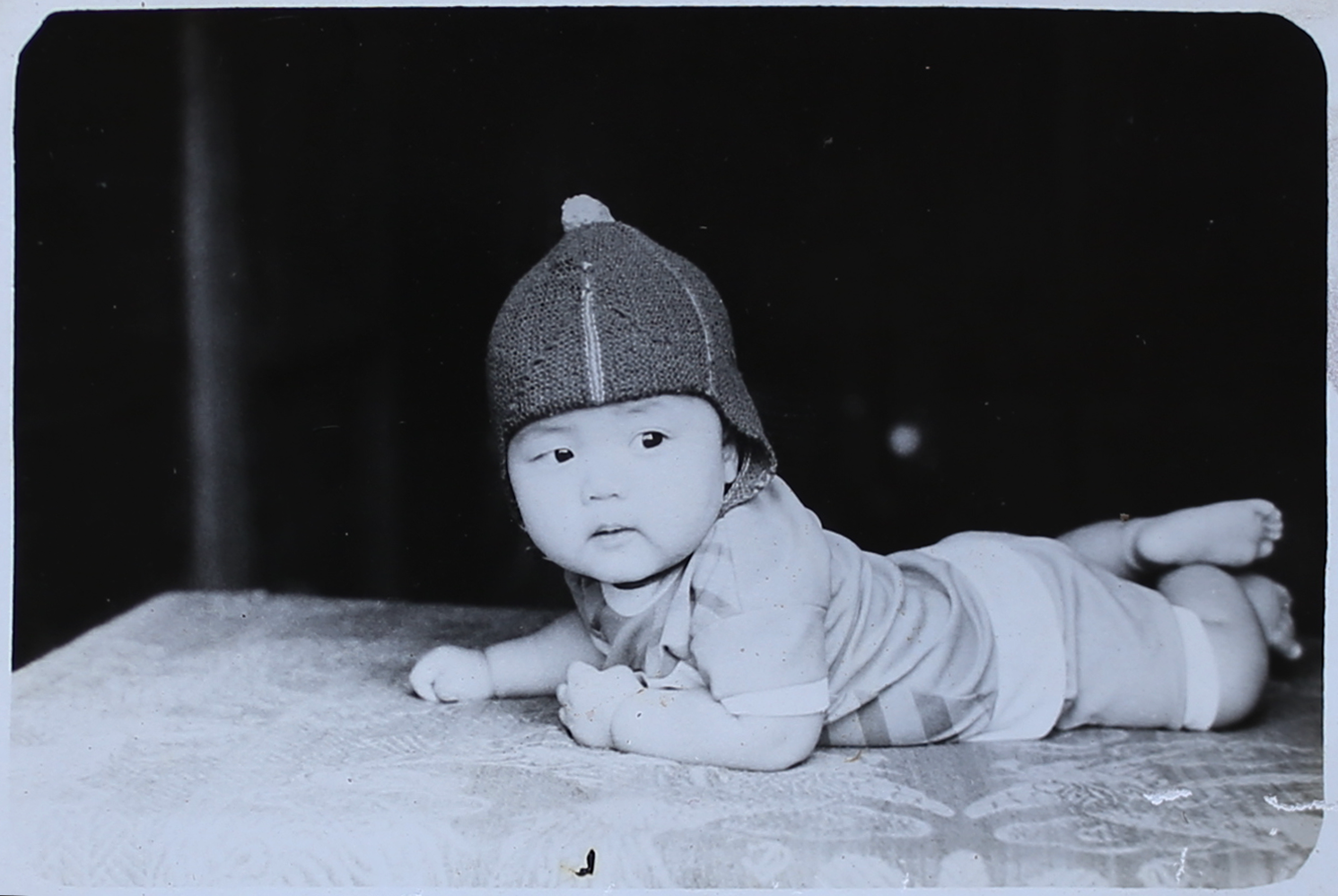 Original vintage print of Kevin Doan at 3 months old