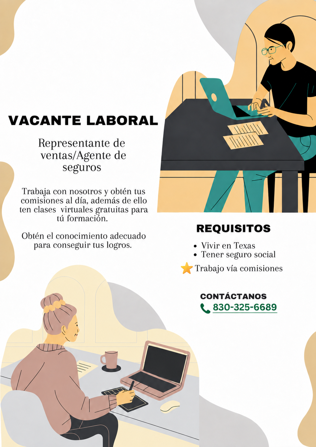 Vacante Laboral: Representante de ventas / Agente de seguros