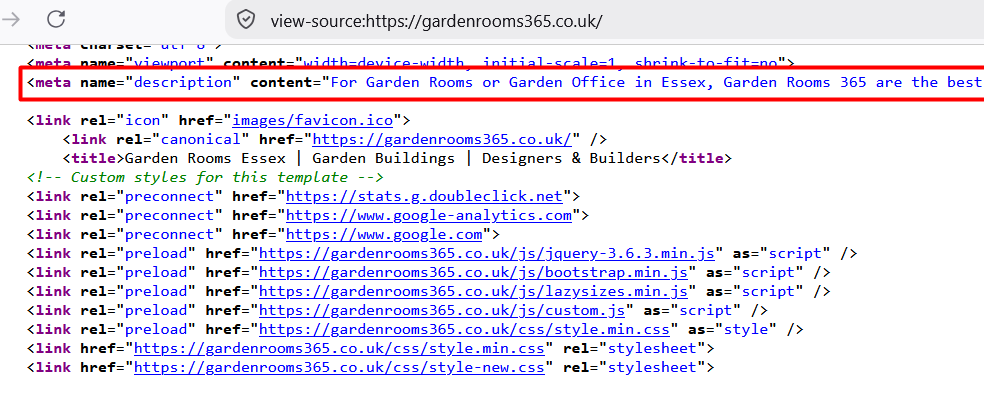 meta description tag example