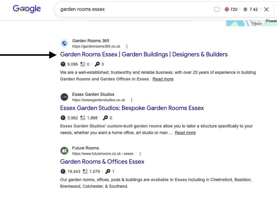 SEO for Garden Rooms
