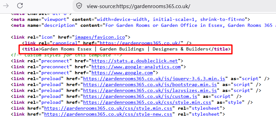 title tag example