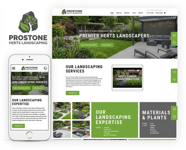 Website design for LANDSCAPERS