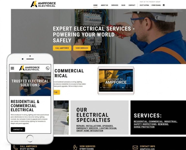 Website design for ELECTRICIANS