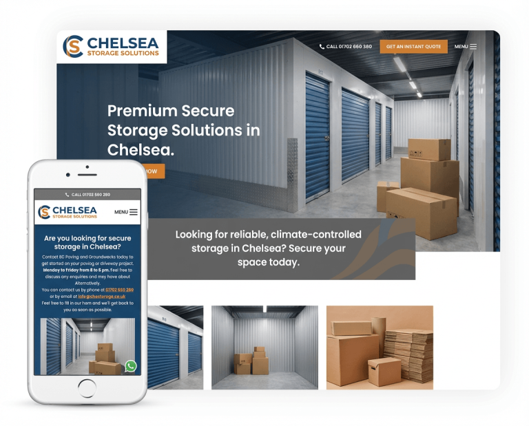 Website design for STORAGE COMPANIES