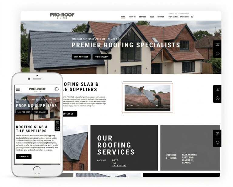 Website design for ROOFERS