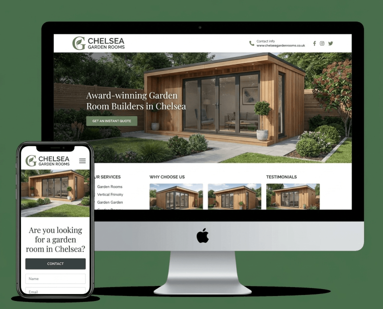 Website design for GARDEN ROOM BUILDERS