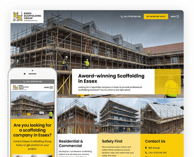 Website design for SCAFFOLDERS