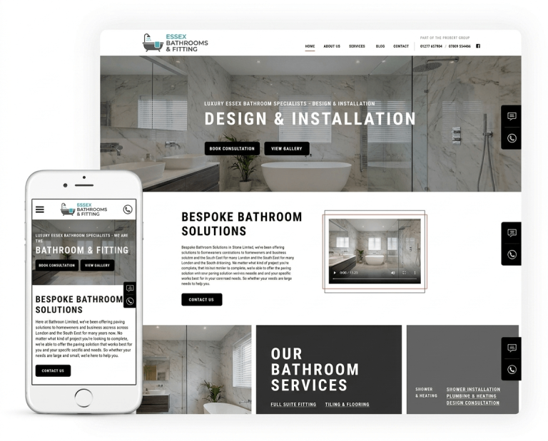 Website design for BATHROOM FITTERS