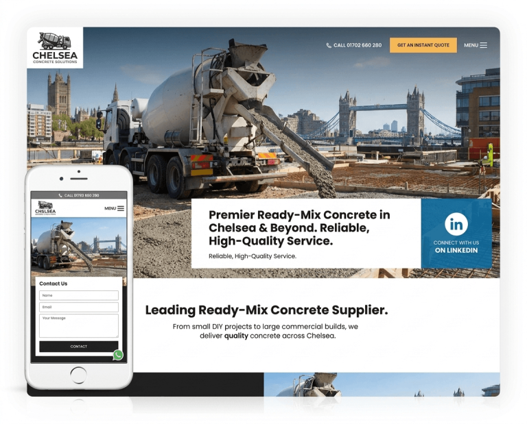 Website Design For Ready Mix Concrete Firms project example 3