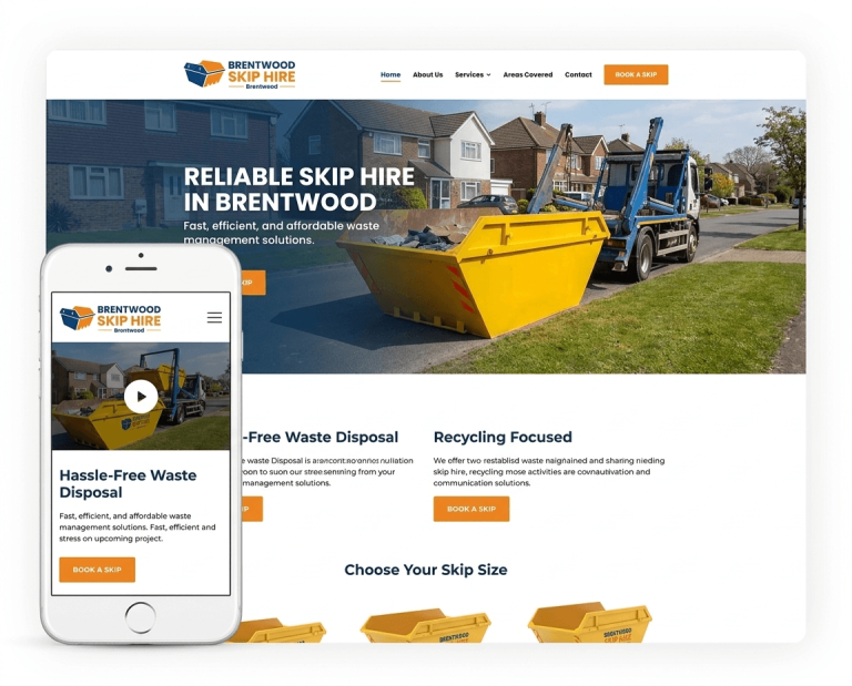 Website Design For Skip Hire Firms project example 3