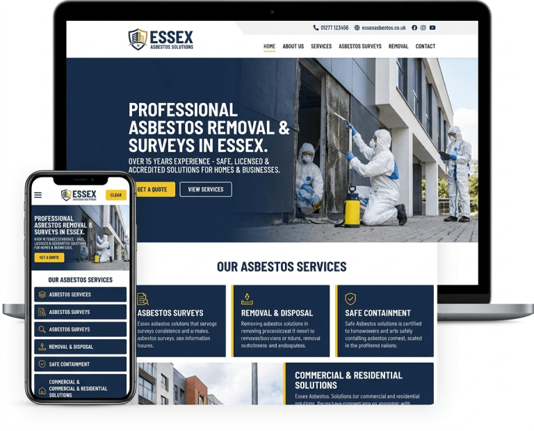 Website design for ASBESTOS REMOVAL CONTRACTORS