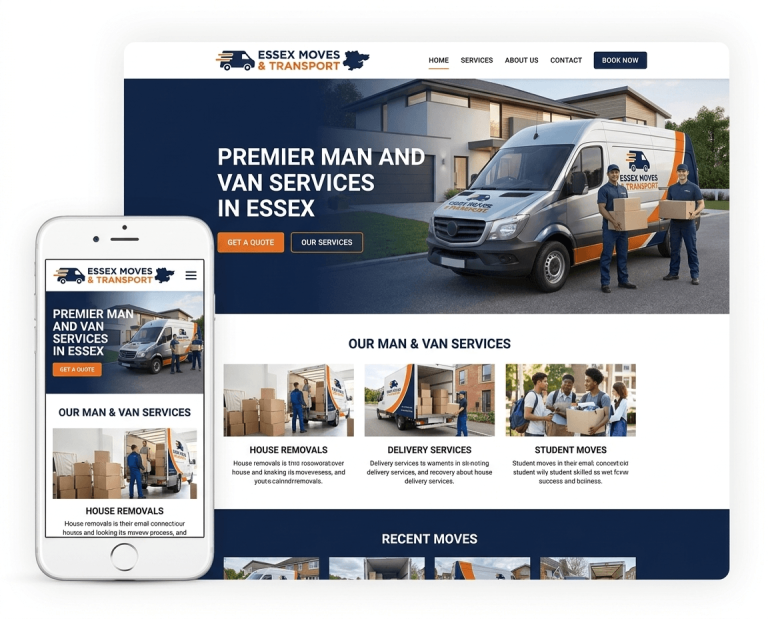 Website design for MAN & VAN SERVICES