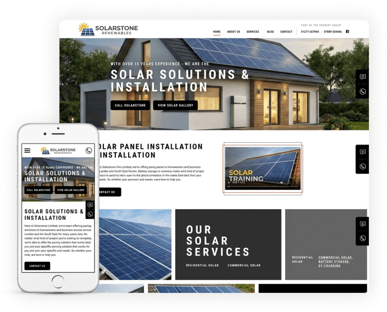 Website Design For Solar Panel Installers project example 2